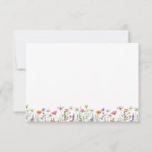 geslachtsneutraal bloemenBaby shower Notitiekaartje (Achterkant)