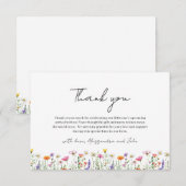 geslachtsneutraal bloemenBaby shower Notitiekaartje (Voorkant / Achterkant)