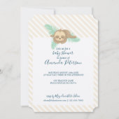 Geslachtsneutraal Slapen Baby Sloth Baby shower Kaart (Voorkant)
