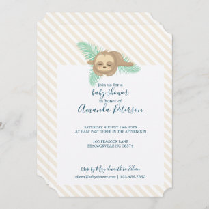 Geslachtsneutraal Slapen Baby Sloth Baby shower Kaart