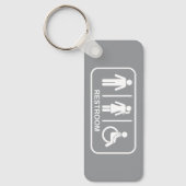 Geslachtsneutraal toiletsymbool sleutelhanger (Voorkant)