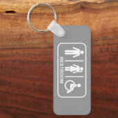 Geslachtsneutraal toiletsymbool sleutelhanger (Voorkant)