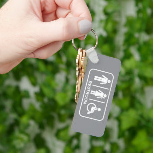Geslachtsneutraal toiletsymbool sleutelhanger