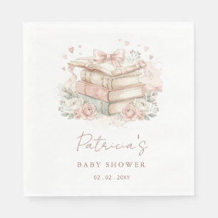 Geslachtsneutraal verhaalboek baby shower boekverz servet