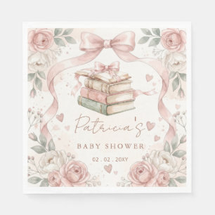 Geslachtsneutraal verhaalboek baby shower boekverz servet