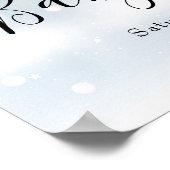 Geslachtsneutraal winter babyshower welkomstbord poster (Hoek)