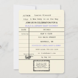 Geslachtsneutrale Baby bibliotheek Kaart Douche