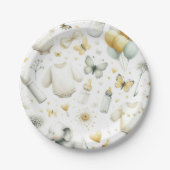 Geslachtsneutrale Baby (geel) Papieren Bordje (Voorkant)