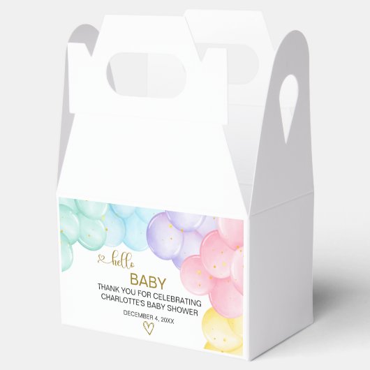 Geslachtsneutrale Baby shower gunstbox Bedankdoosjes (Geopend)