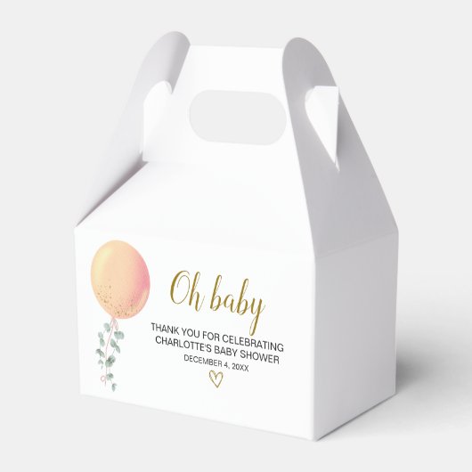 Geslachtsneutrale Baby shower gunstbox Bedankdoosjes (Voorkant Zijde)