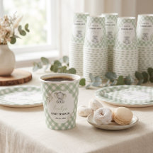Geslachtsneutrale baby shower olifant Eucalyptus