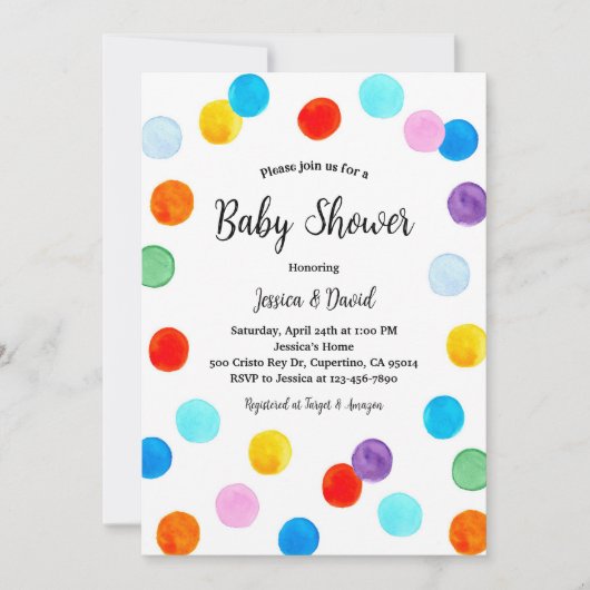 Geslachtsneutrale babyshower kaart (Voorkant)