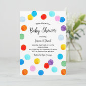 Geslachtsneutrale babyshower kaart (Staand voorkant)