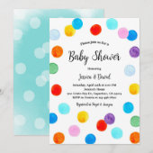 Geslachtsneutrale babyshower kaart (Voorkant / Achterkant)