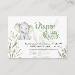Geslachtsneutrale babyshower Luiers Raffle Informatiekaartje