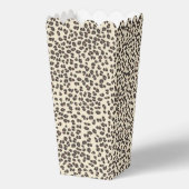 Geslachtsneutrale babyshower luipaardprint popcorn bedankdoosjes (Achterkant)