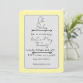 Geslachtsneutrale babyshower uitnodiging (Staand voorkant)