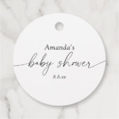Geslachtsneutrale babyshower voor de kinderkamer bedankjes labels (Achterkant)