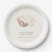 Geslachtsneutrale Barly Wait Moon Star Sleepy Beer Papieren Bordje (Voorkant)