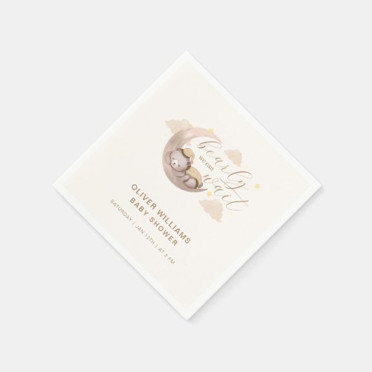 Geslachtsneutrale Barly Wait Moon Star Sleepy Beer Servet (Hoek)