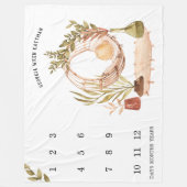 Geslachtsneutrale Boho Baby Mijlpaal Deken (Voorkant)