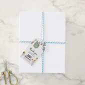 Geslachtsneutrale Boho | BABY SHOWER WATERVERF Cadeaulabel (Met Touw)