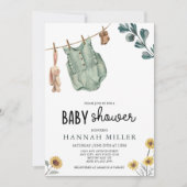 Geslachtsneutrale Boho | BABY SHOWER WATERVERF Kaart (Voorkant)