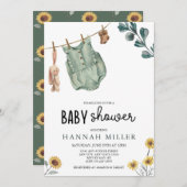 Geslachtsneutrale Boho | BABY SHOWER WATERVERF Kaart (Voorkant / Achterkant)