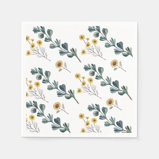 Geslachtsneutrale Boho | BABY SHOWER WATERVERF Servet (Voorkant)