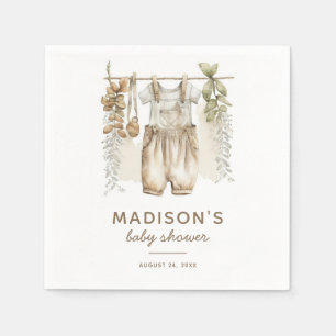 Geslachtsneutrale Boho babykleding Baby shower Servet