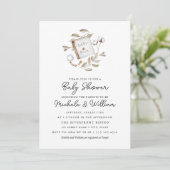 Geslachtsneutrale Boho babyshower uitnodiging (Staand voorkant)