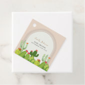 Geslachtsneutrale Boho cactus archa Baby shower Bedankjes Labels (In situ)