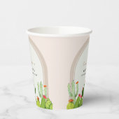 Geslachtsneutrale Boho cactus archa Baby shower Papieren Bekers (Links)