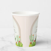 Geslachtsneutrale Boho cactus archa Baby shower Papieren Bekers (Rechts)