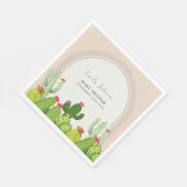 Geslachtsneutrale Boho cactus archa Baby shower Servet (Hoek)