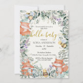 Geslachtsneutrale bosdieren Boho Baby shower Kaart (Voorkant)