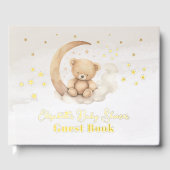 Geslachtsneutrale bruine teddybeer-Baby shower Gastenboek (Voorkant)