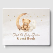 Geslachtsneutrale bruine teddybeer-Baby shower Gastenboek (Voorkant)