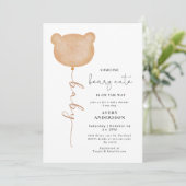 Geslachtsneutrale bruine teddybeer-Baby shower Kaart (Staand voorkant)