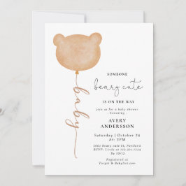 Geslachtsneutrale bruine teddybeer-Baby shower Kaart