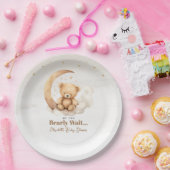 Geslachtsneutrale bruine teddybeer-Baby shower Papieren Bordje (Feest)