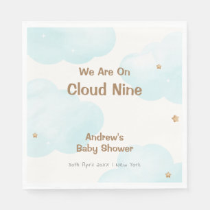 Geslachtsneutrale Cloud Nine Stars Baby Shower Servet
