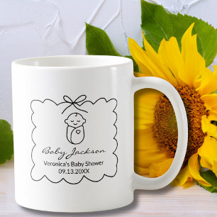 Geslachtsneutrale Cute Baby & Strik Moderne Babybo Koffiemok