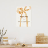 Geslachtsneutrale Eenvoudige Boog Baby Shower Welk Poster (Keuken)