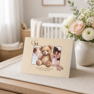 Geslachtsneutrale gepersonaliseerde babyfoto kaart