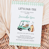 Geslachtsneutrale golf baby shower kaart