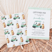 Geslachtsneutrale golf baby shower kaart