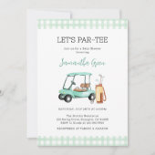 Geslachtsneutrale golf baby shower kaart (Voorkant)