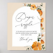 Geslachtsneutrale herfst bloemenboog Luierverlotin Poster (Voorkant)