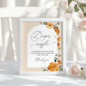 Geslachtsneutrale herfst bloemenboog Luierverlotin Poster